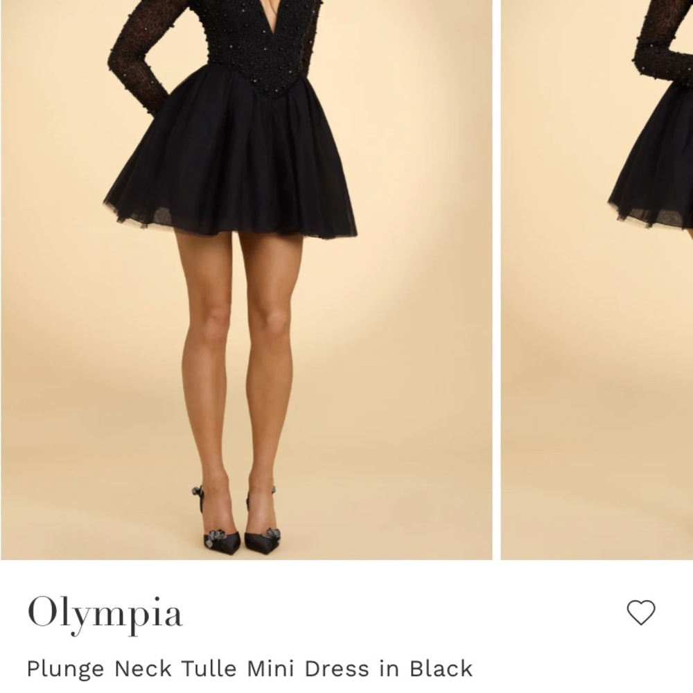 Oh polly Olympia black embellished mini dress